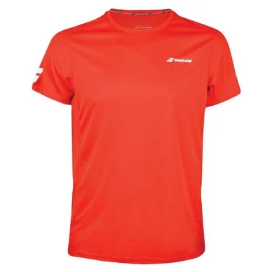 T-shirt de tennis Babolat Boys Core Flag Club Tee Fiery Red