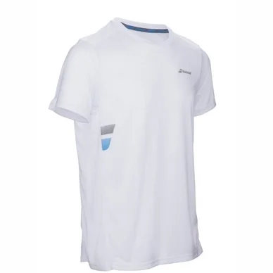 T-shirt de Tennis Babolat Core Flag Club Tee Boy White