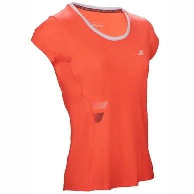 T-shirt de Tennis Babolat Core Flag Club Tee Girl Fluo Red