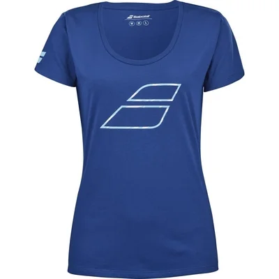 T-Shirt de Tennis Babolat Femme Exercice Flag Tee Sodalite Blue