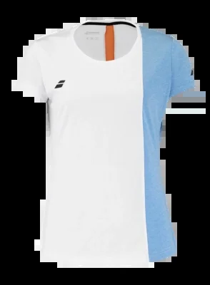 T-shirt de Tennis Babolat Kids Play Cap Sleeve Top Girl White Blithe Blue Heather