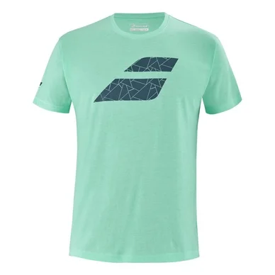 T-shirt de Tennis Babolat Men Exercise Big Flag Tee Cockatoo Heather