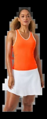 T-Shirt de Tennis Björn Borg Femme Ace V Neck Tank Top Shocking Orange