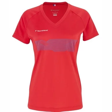 T-shirt de tennis Femme Tecnifibre F2 Airmesh Rouge