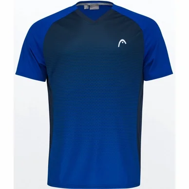 T-Shirt de Tennis HEAD Boys Topspin Royal Blue Print Vision