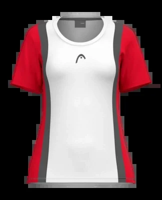 T-Shirt de Tennis Head Femmes Club 25 Tech Tee Red White