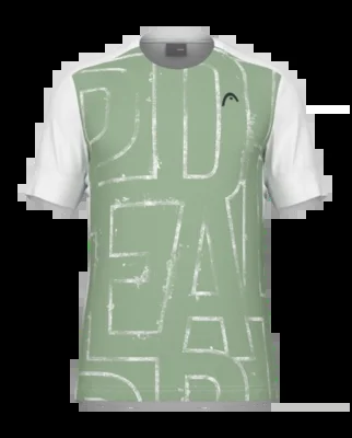 T-Shirt de Tennis HEAD Homme Play Tech II White Celery Green