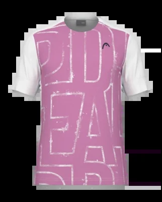 T-Shirt de Tennis HEAD Homme Play Tech II White Cyclame