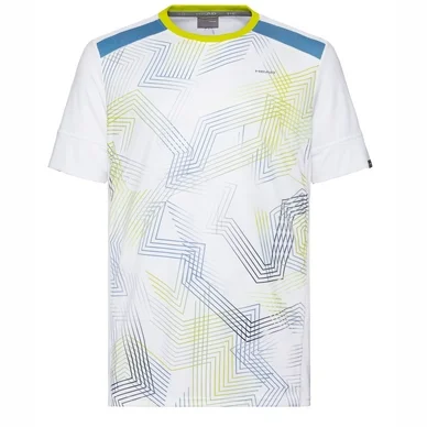T-shirt de Tennis HEAD Men Racquet White Soft Blue