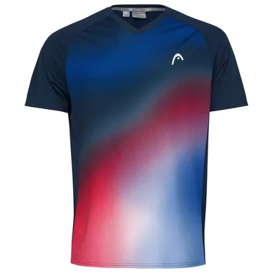 T-shirt de Tennis HEAD Men Topspin Dark Blue Print Vision