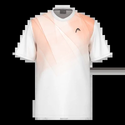 T-shirt de Tennis Head Men Topspin Print Campfire Orange