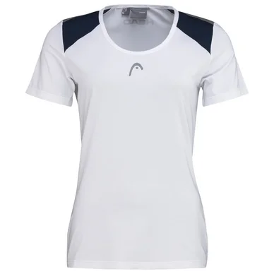 T-shirt de Tennis HEAD Women Club 22 Tech White Deep Blue