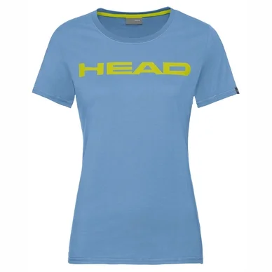 T-shirt de Tennis HEAD Women Club Lucy Soft Blue Yellow