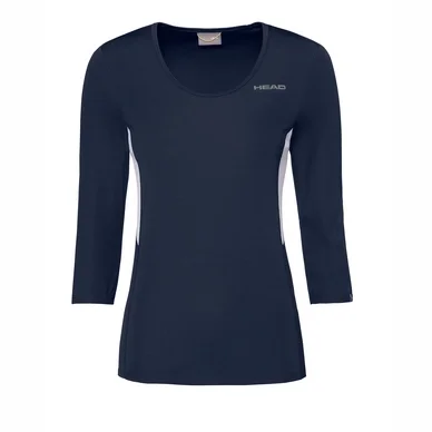 T-shirt de Tennis HEAD Women Club Tech 3/4 Dark Blue