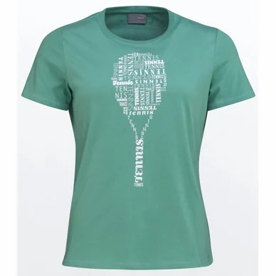T-Shirt de Tennis HEAD Women Typo Nile Green