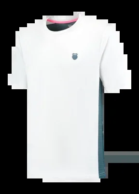T-Shirt de Tennis K-Swiss Homme Hypercourt Mix Melange Crew White Stargazer