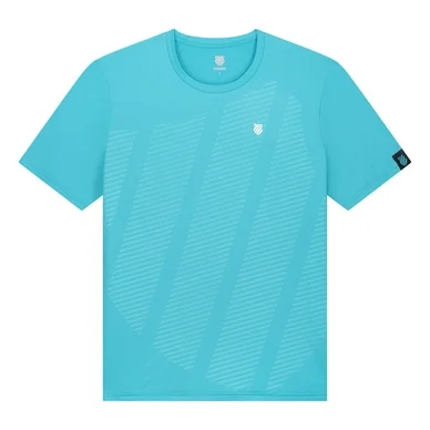 T-Shirt de Tennis K Swiss Men Hypercourt Shield Crew Scuba Blue