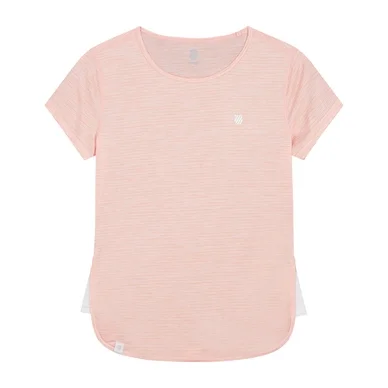T-Shirt de Tennis K Swiss Women Hypercourt Cap Sleeve Peach Melange