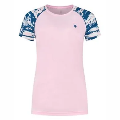 T-shirt de Tennis K Swiss Women Hypercourt Round Neck Top Melange Cherry Blossom Melange