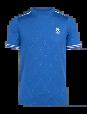 T-Shirt de Tennis Robey Enfant Cross T-Shirt Round Neck Winner Blue