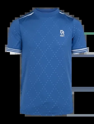 T-Shirt de Tennis Robey Homme Cross T-Shirt Round Neck Winner Blue