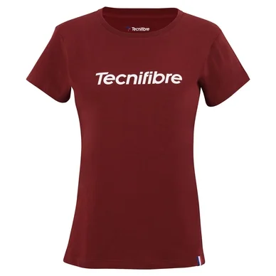 T-shirt de Tennis Tecnifibre Girls Team Junior Coton Cardinal