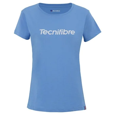 T-shirt de Tennis Tecnifibre Women Team Coton Azur