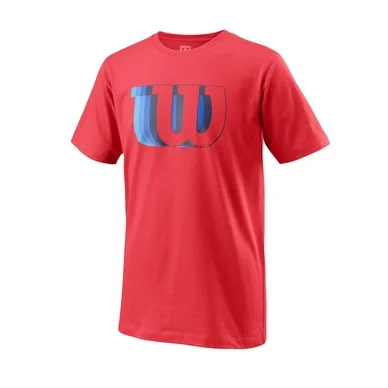 T-shirt de Tennis Wilson Garçon Blur W Tech Tee Rouge