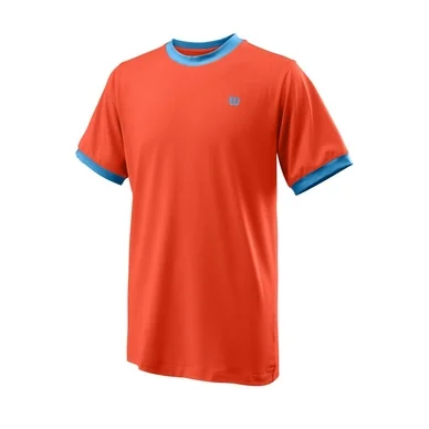 T-shirt de Tennis Wilson Garçon Competition Crew Mandarine Tango