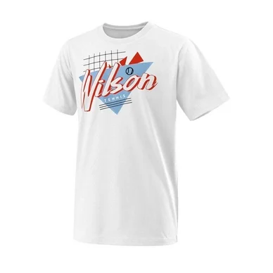 T-shirt de Tennis Wilson Garçon Nostalgia Tech Tee Blanc