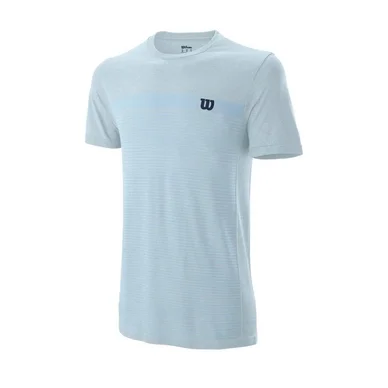 T-Shirt de Tennis Wilson Men Competition Seamless Crew Glacier Blue