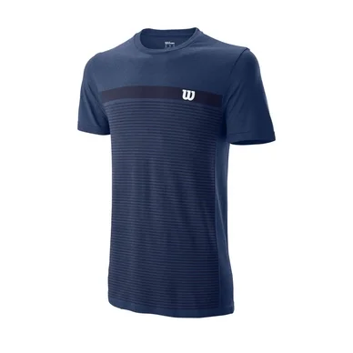 T-Shirt de Tennis Wilson Men Competition Seamless Crew Peacoat