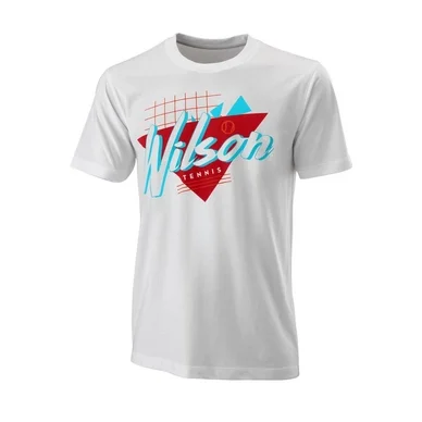 T-Shirt de Tennis Wilson Men Nostalgia Tech Tee White