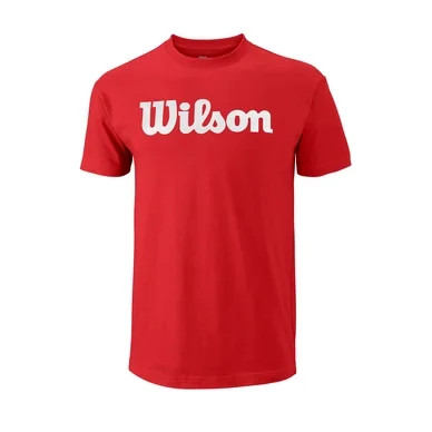 T-shirt de Tennis Wilson Men Script Cotton Tee Wilson Red White