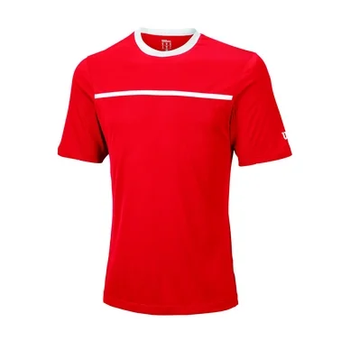 T-shirt de Tennis Wilson Men Team Crew Red Red White