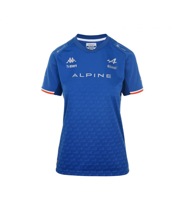 T-shirt Femme Kappa Kombat Fernando Alonso BWT Alpine F1 Team Officiel Formule 1