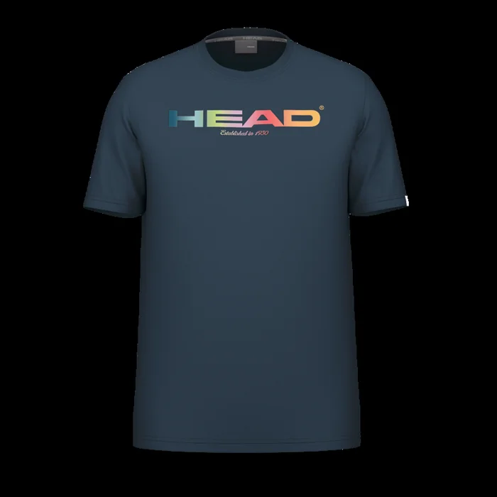 T-Shirt Head Rainbow Men Bleu marine
