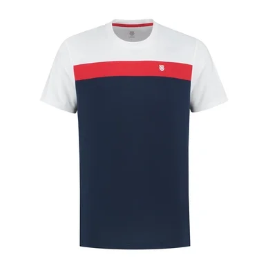 T-shirt K Swiss Men Heritage Sport Tee Classic Navy Red White
