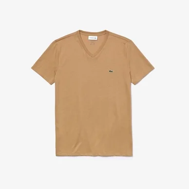 T-Shirt Lacoste Homme TH6710 V-Neck Beige