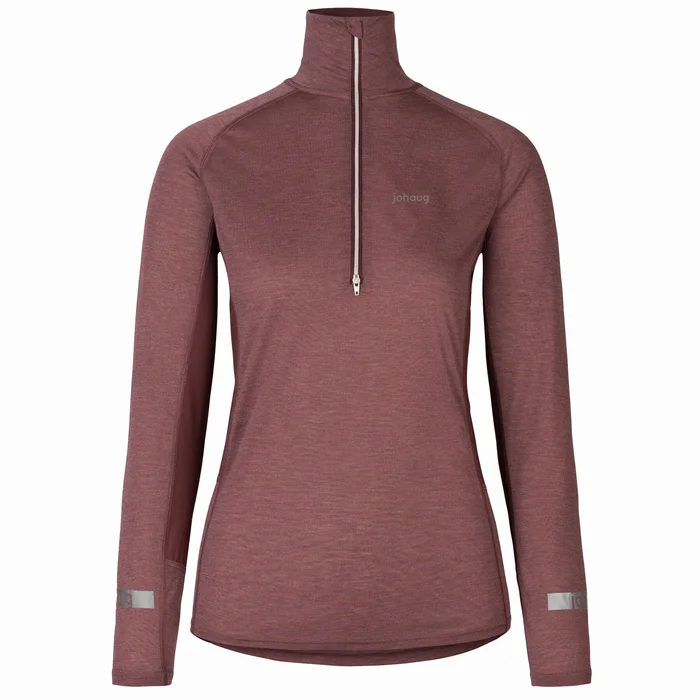 T-shirt manches longues 1/2 zip femme Johaug Aerial Woolmix 2,0 [Taille XS]