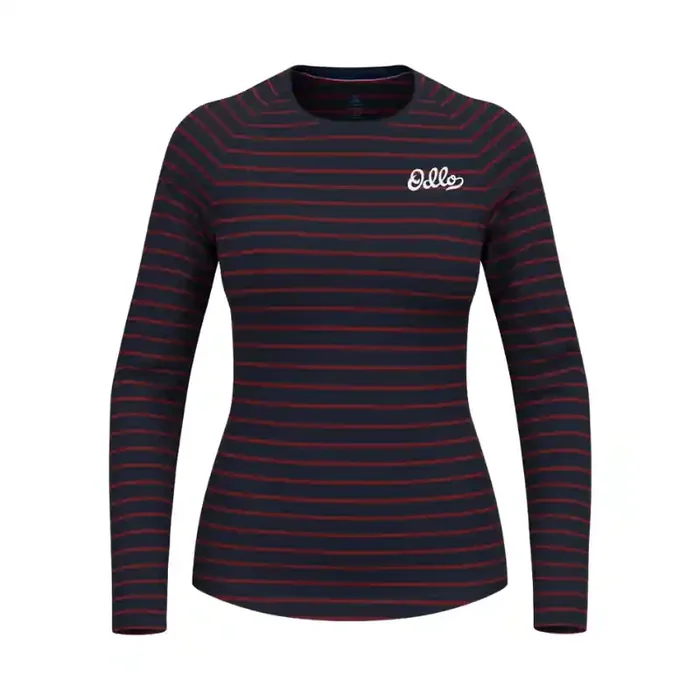T-shirt manches longues Active Warm Originals Stripe femme Odlo Promotion