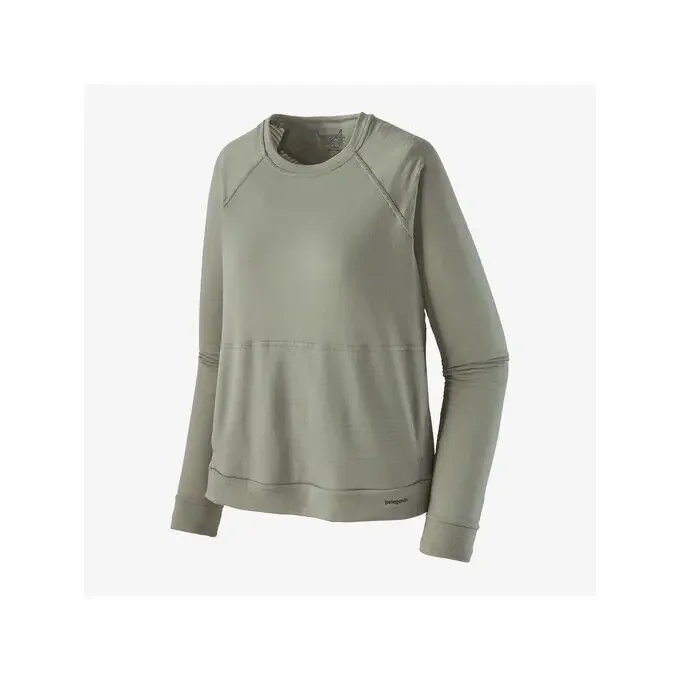 T-shirt manches longues Patagonia W&rsquo;S L/S CAP THERMAL CREW Sleet Green Prix Choc