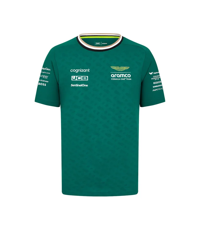 T-shirt pilote Fernando Alonso Aston Martin Officiel Formule 1 Enfant Vert