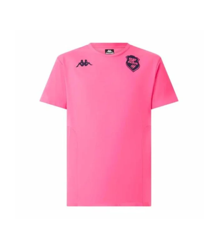 T-Shirt Rugby KAPPA Stade Français Paris rose pour Adulte