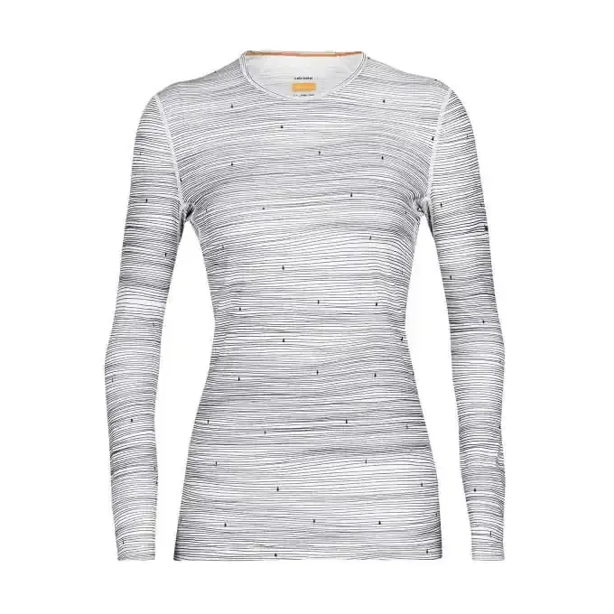 T-shirt thermique Icebreaker W 200 OASIS LS CREWE SKI TRACKS Seulement Aujourd’hui