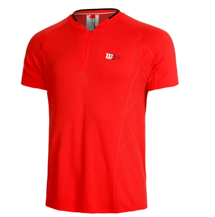 T-shirt Wilson Series Seamless Henley Half-Zip 2.0 – Rouge