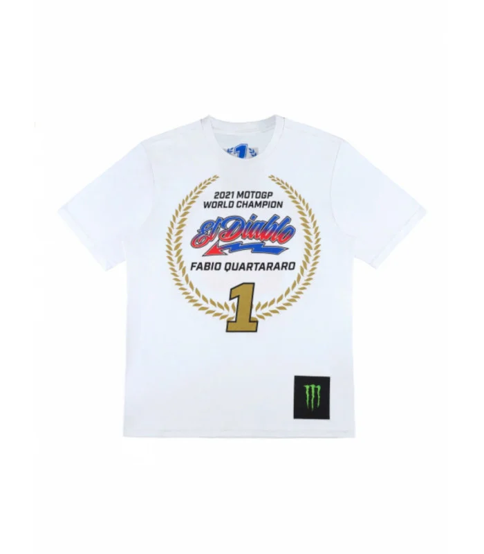 T-Shirt Yamaha Factory Dual Fabio Quartararo 21 El Diablo Officiel MotoGP