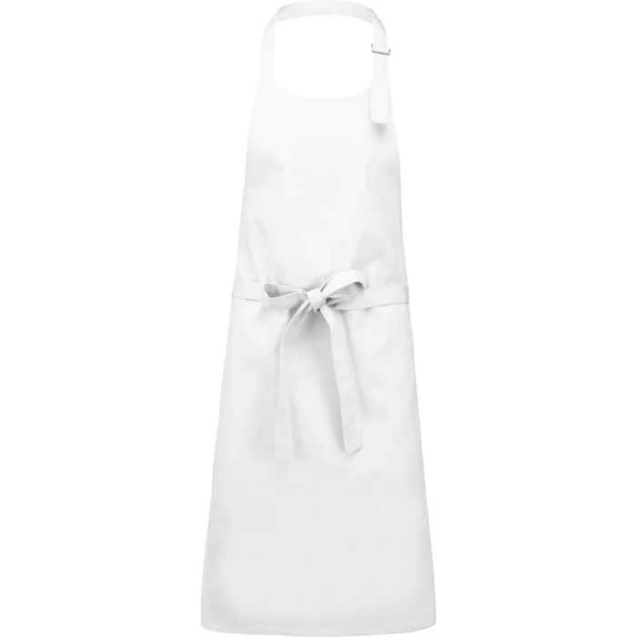 Tablier Kariban Polycoton Sans Poche blanc