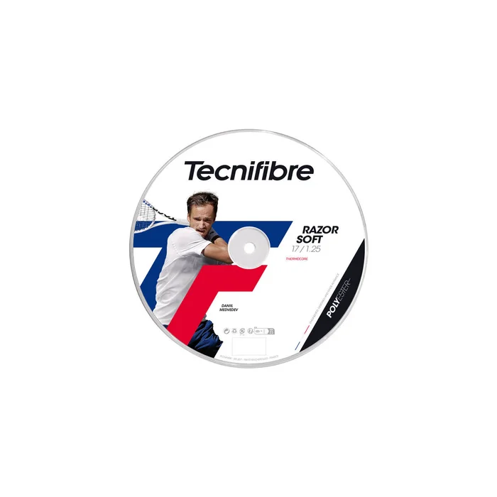 Tecnifibre Cordaje de tenis Razor Soft 125 Blanco Bobina de 100 m