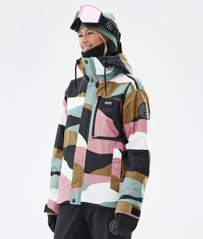 Tendance Dope Blizzard W Full Zip Veste Snowboard Femme Shards Gold Muted Pink